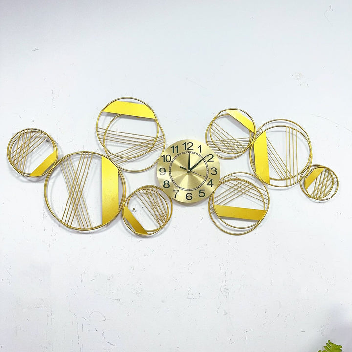 Abstract Geometric Wall Clock Art