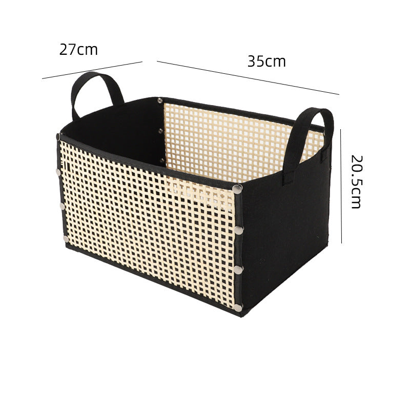 Multifunctional storage bowl made of bamboo and textile