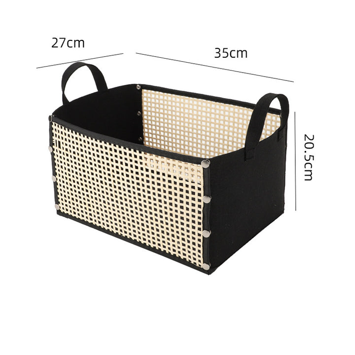 Multifunctional storage bowl made of bamboo and textile