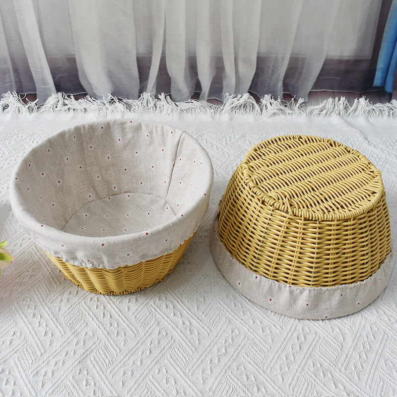 Cozy Fabric-Lined Woven Basket