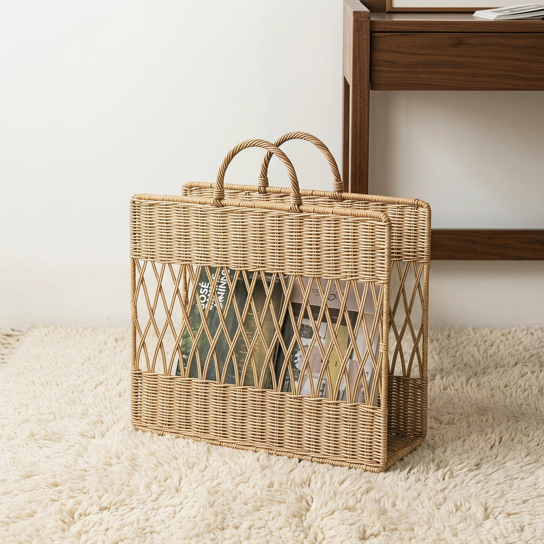 Artful Macrame Magazine Holder