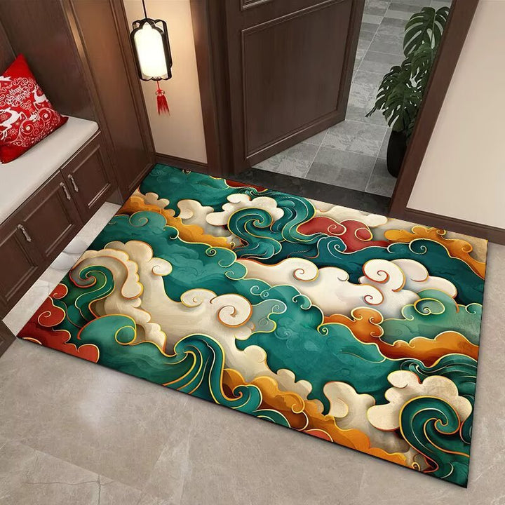 Elegant Cloud Motif Area Mat