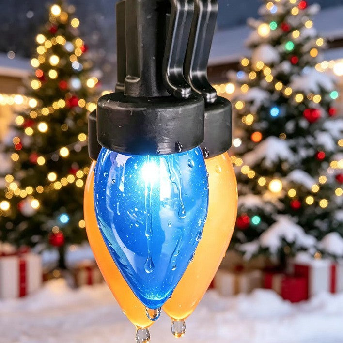 Large classic bulb LED patio string lights