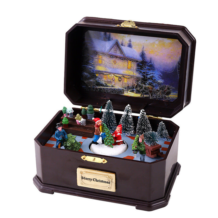 Christmas village music box