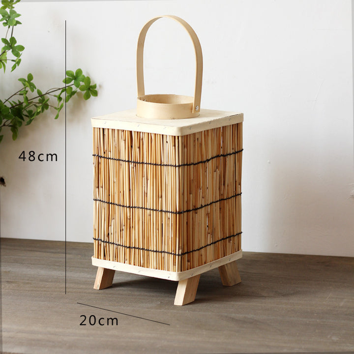 Stylish lantern made of natural materials