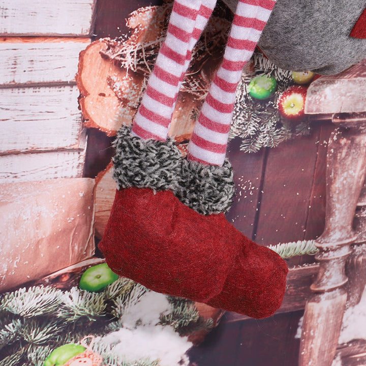 Playful Christmas stocking with gnome motif