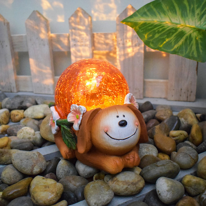 Playful Solar-Powered LED Garden Statue Frog on Turtle Resin Ornament