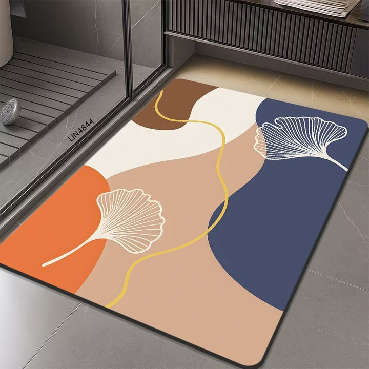 Geometric Hexagonal Pattern Bath Mat