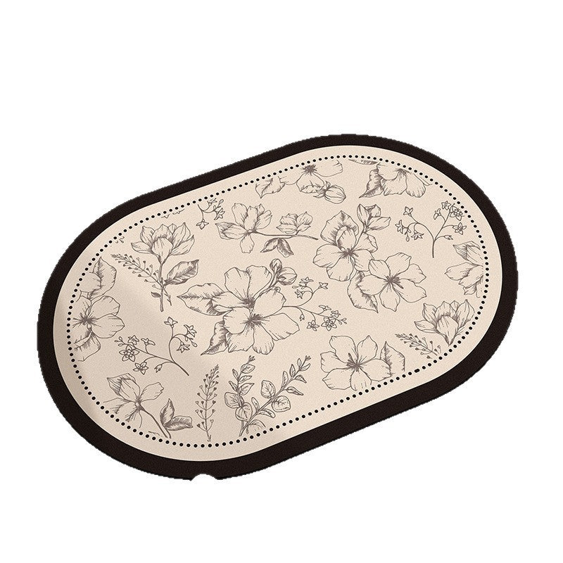 Floral-Printed Bath Runner