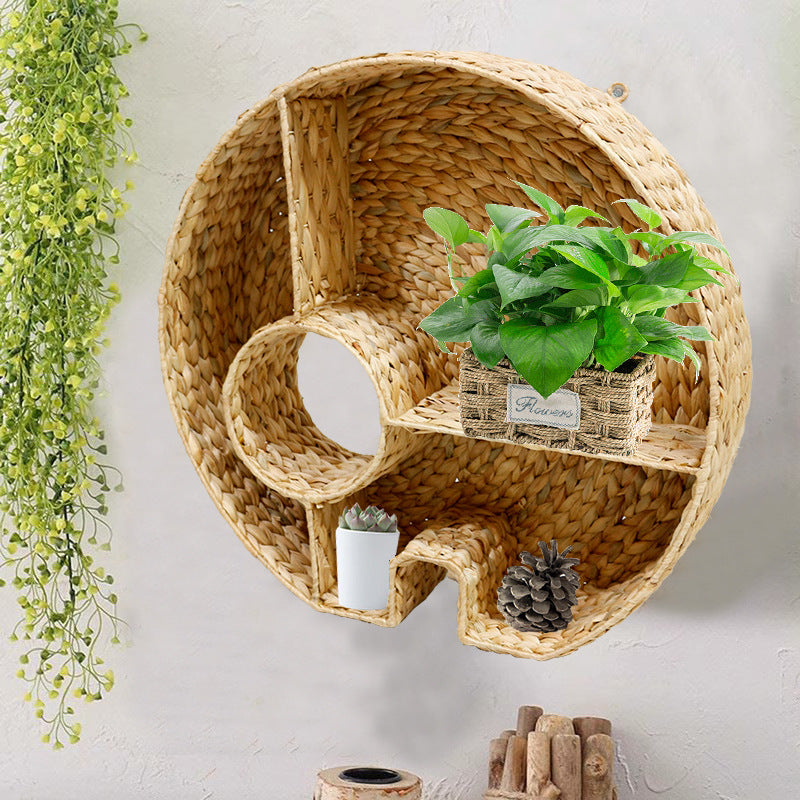 Handcrafted basket with hanging design