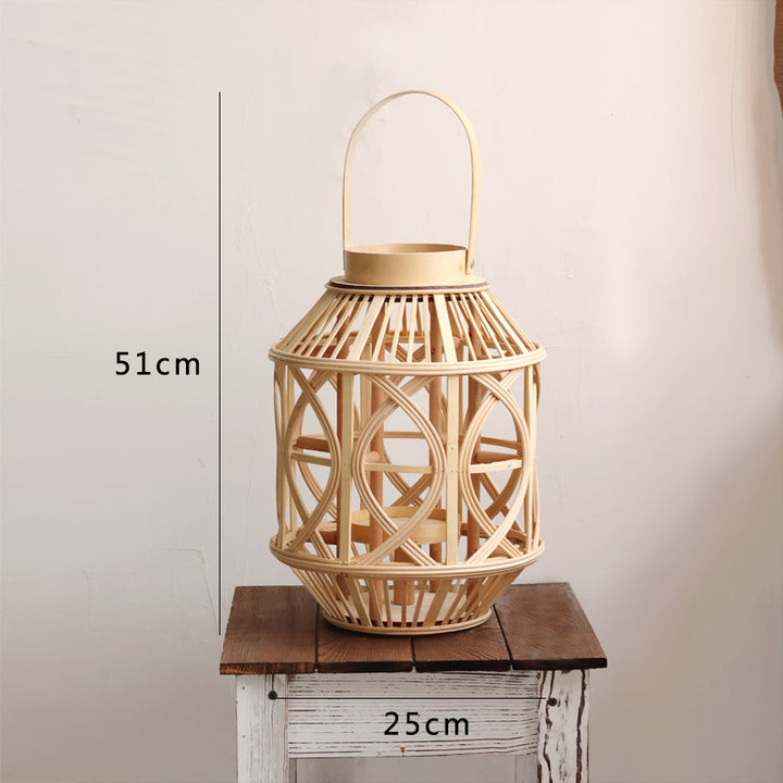 Handcrafted lantern made of rattan