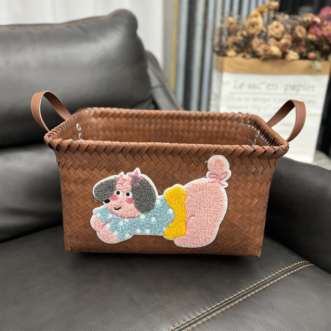 Woven storage basket