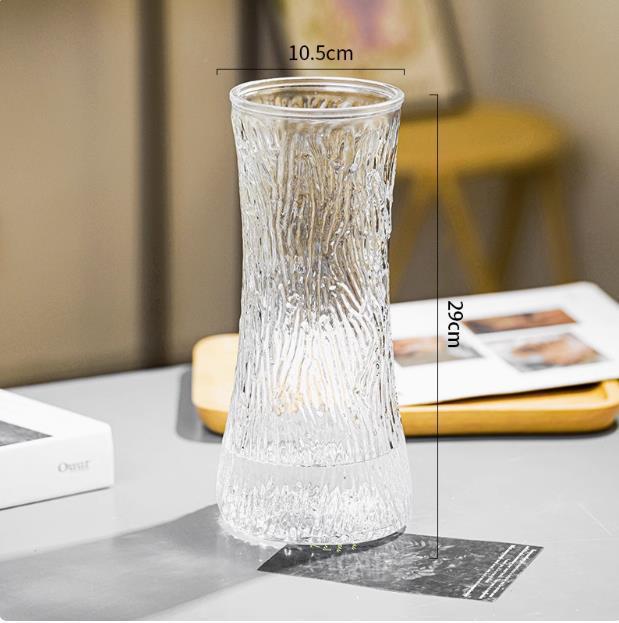 Textured Glass Water Pitcher
