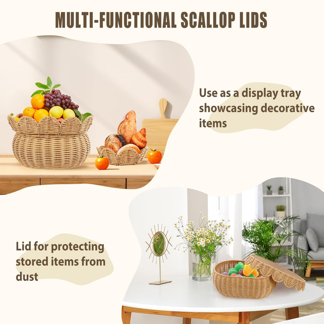 Ornate decoration basket made from natural materials