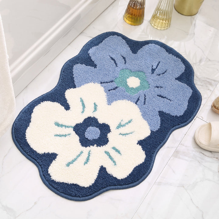 Floral Shaped Bath Mat for Bathroom