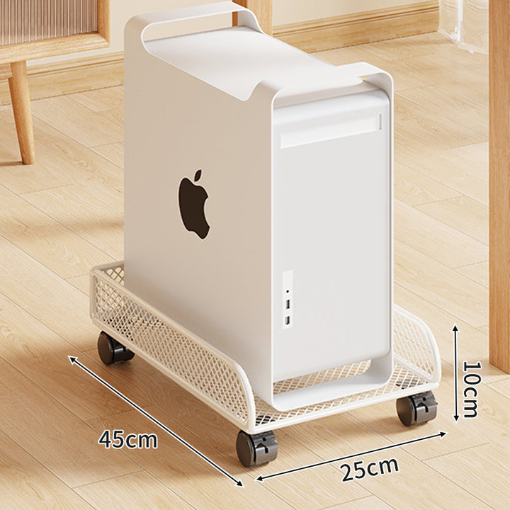 Rolling Mesh CPU Tower Stand with Locking Casters