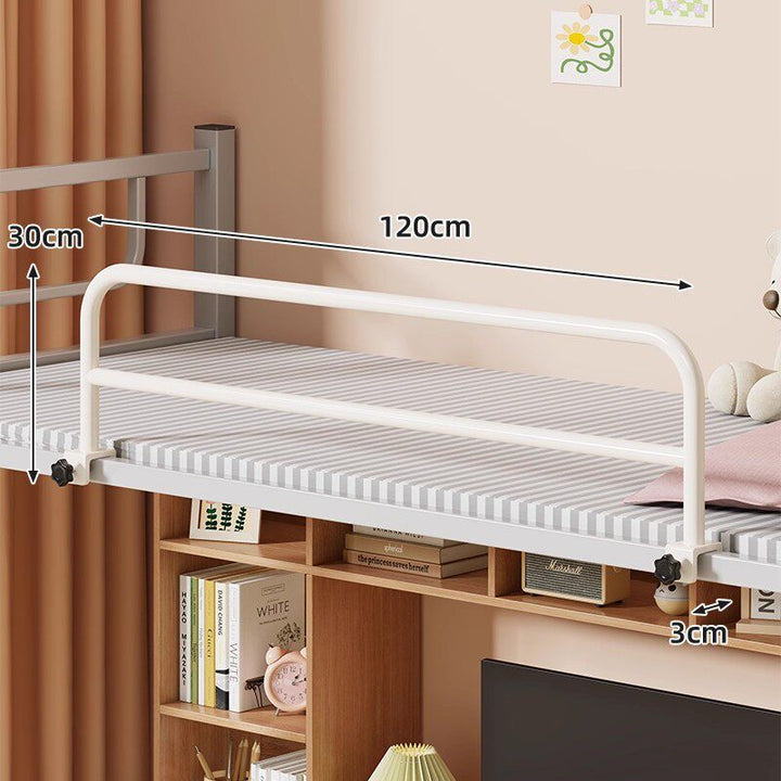 Padded Clamp-Mounted Bed Safety Rail with Fabric Panel