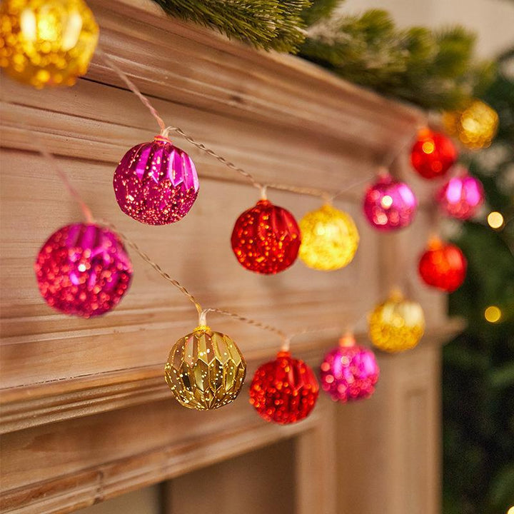 Colored LED Christmas light chain
