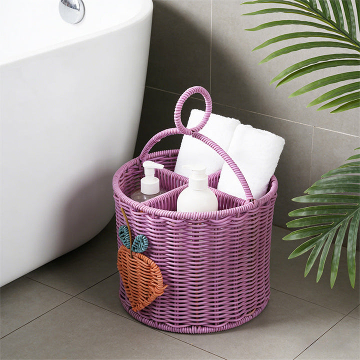 Multi-Compartment Decorative Organizer Basket