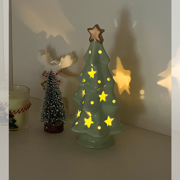 Decorative Ceramic Christmas Tree Lamp
