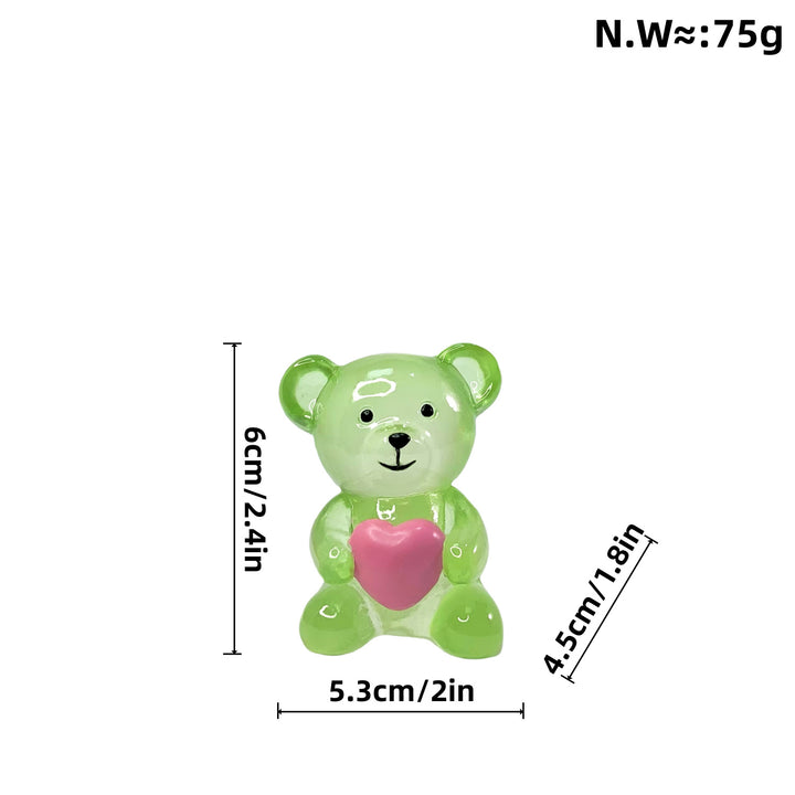 Decorative bear figure with heart