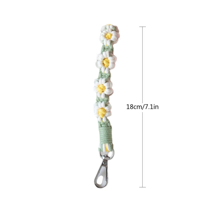 Macrame Keychain Holder with Floral Design