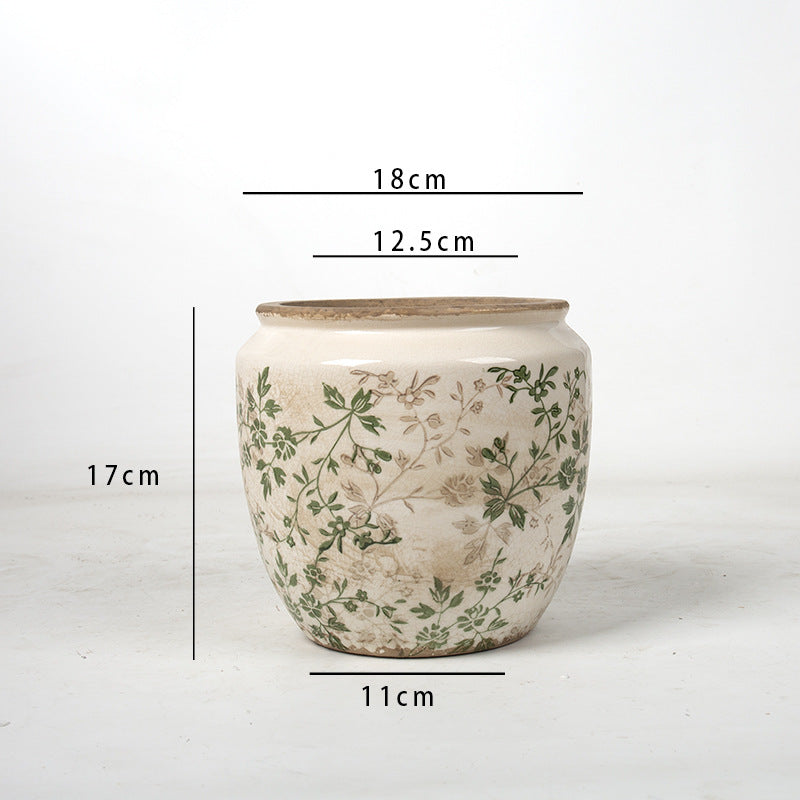 Floral Ceramic Plant Bowl