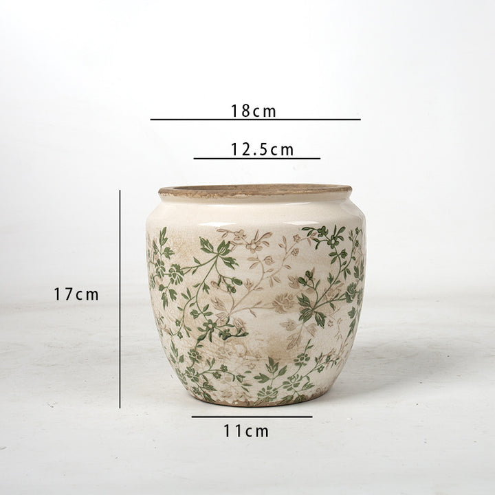Floral Ceramic Plant Bowl