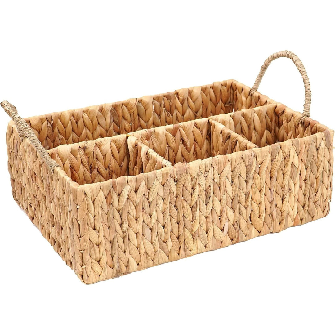 Woven Seagrass Organizer Basket