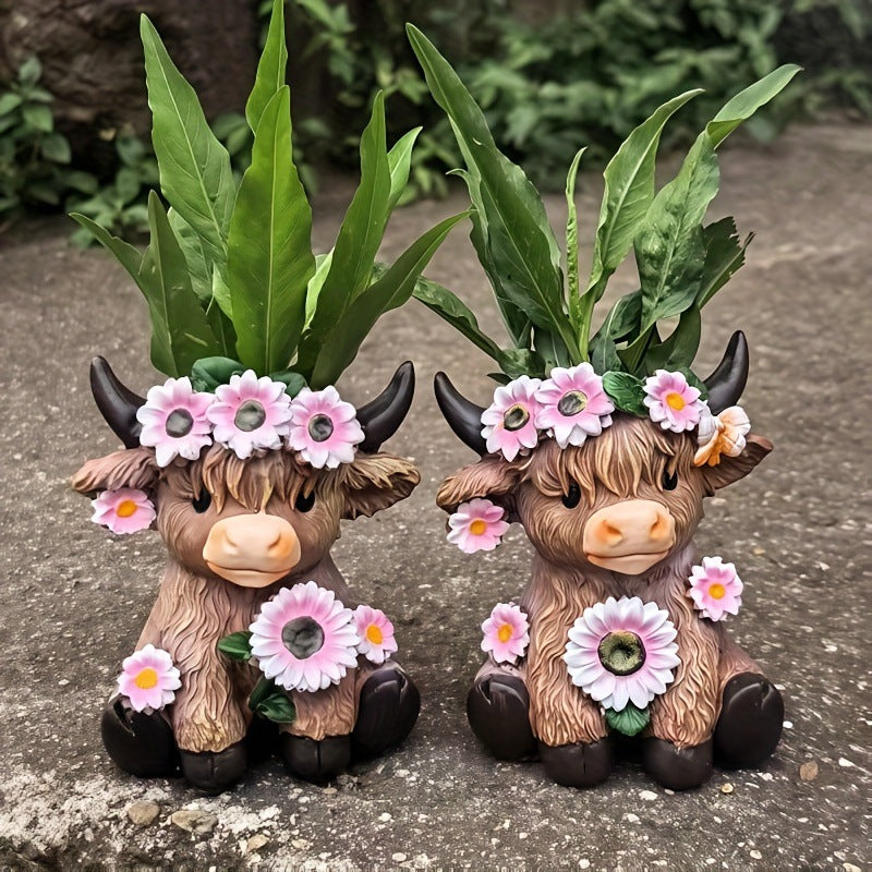 Whimsical Cow Decorative Phone Stand