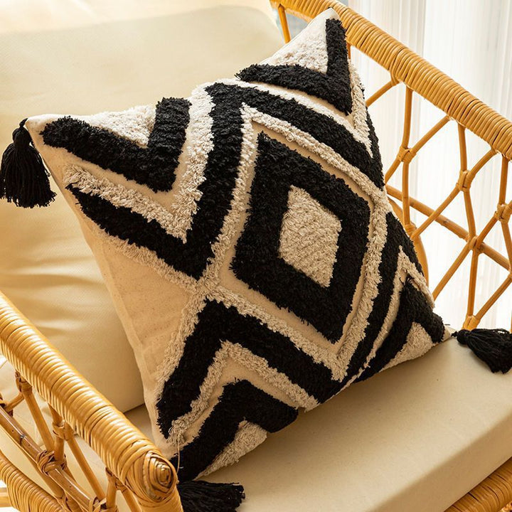 Geometric Textured Throw Pillow  1792736720