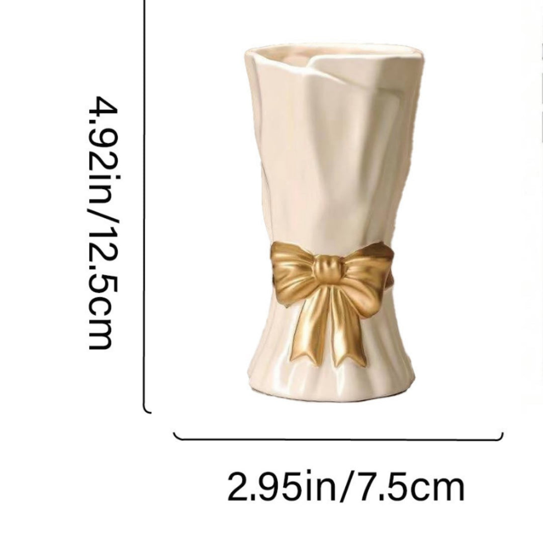 Home Décor Ceramic Vase with Bow