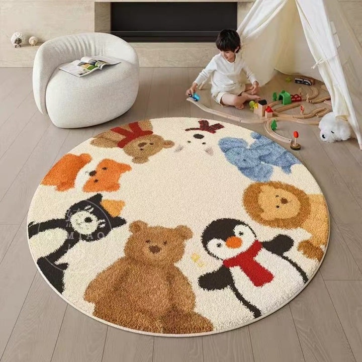 Cartoon-Themed Plush Area Rug