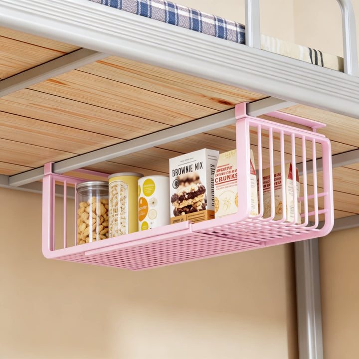 Space-Saving Under-Shelf Sliding Wire Storage Basket