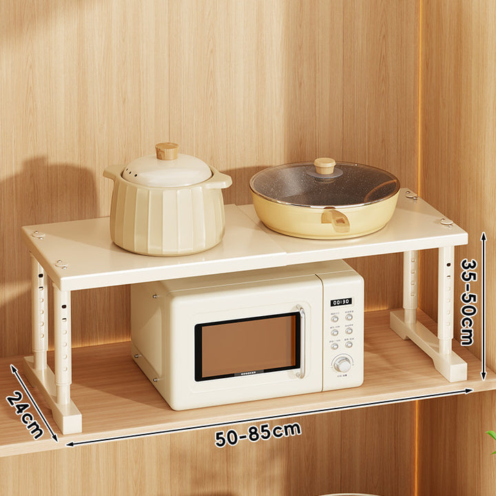 Expandable Adjustable Countertop Appliance Shelf Riser with Height-Adjustable Legs