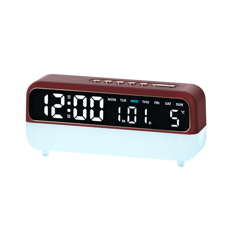Digital weather alarm clock with intelligent display and temperature function