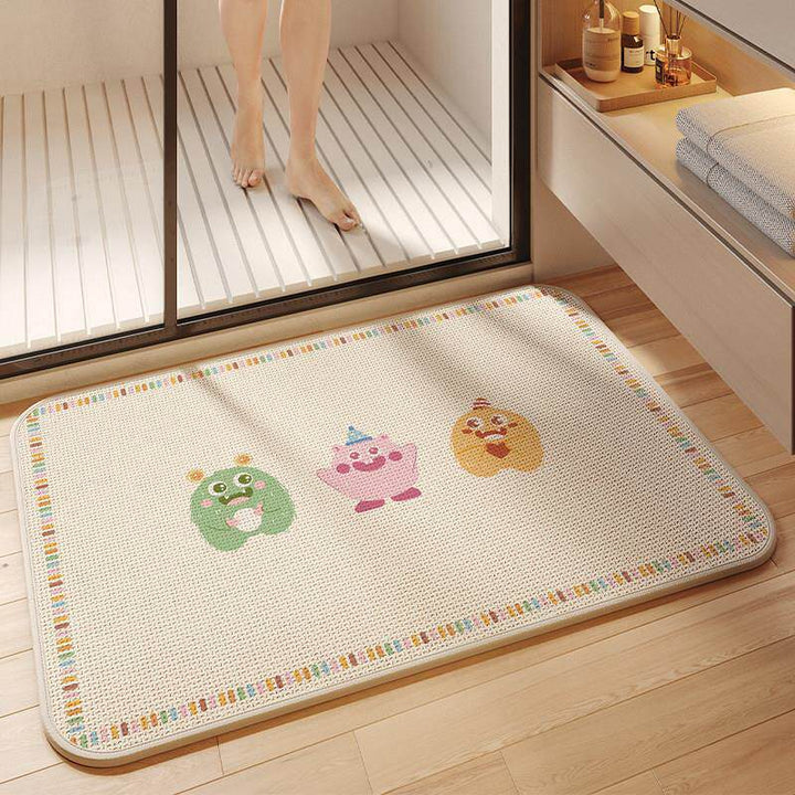 Cute Animal-Themed Non-Slip Bath Mat for Bathroom