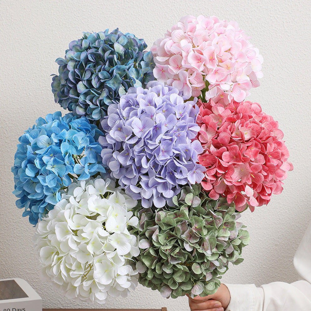 Artificial Hydrangea branch with detailed flowers