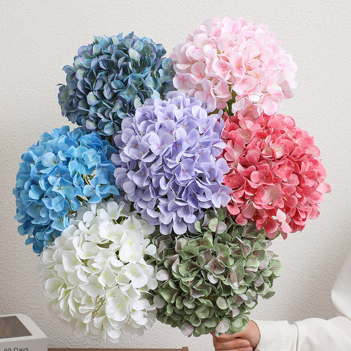 Artificial Hydrangea branch with detailed flowers