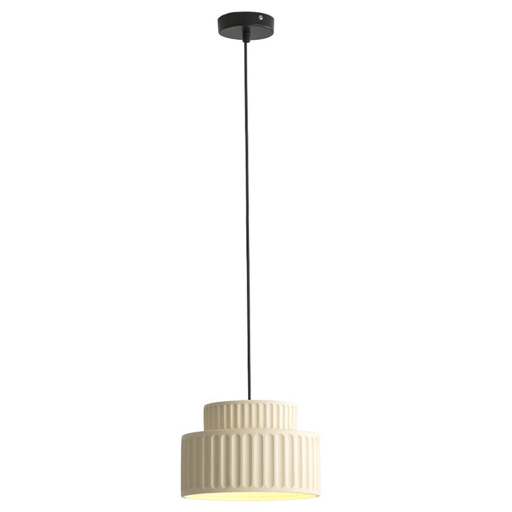 Contemporary ribbed pendant light