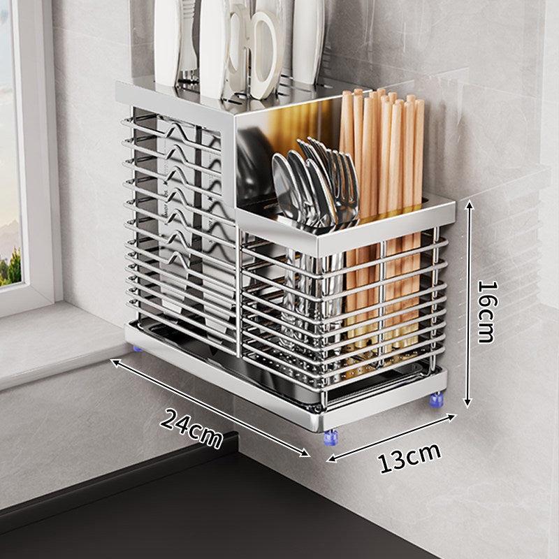 Vertical Slotted Knife and Scissors Holder Countertop Organizer