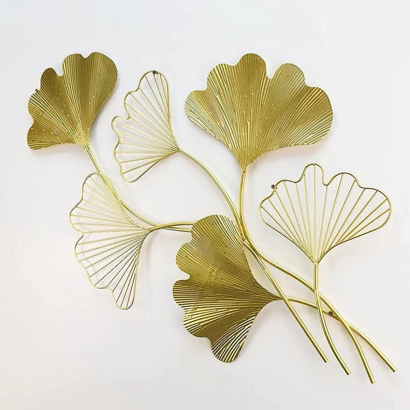 Elegant Leaf-Inspired Metal Wall Art