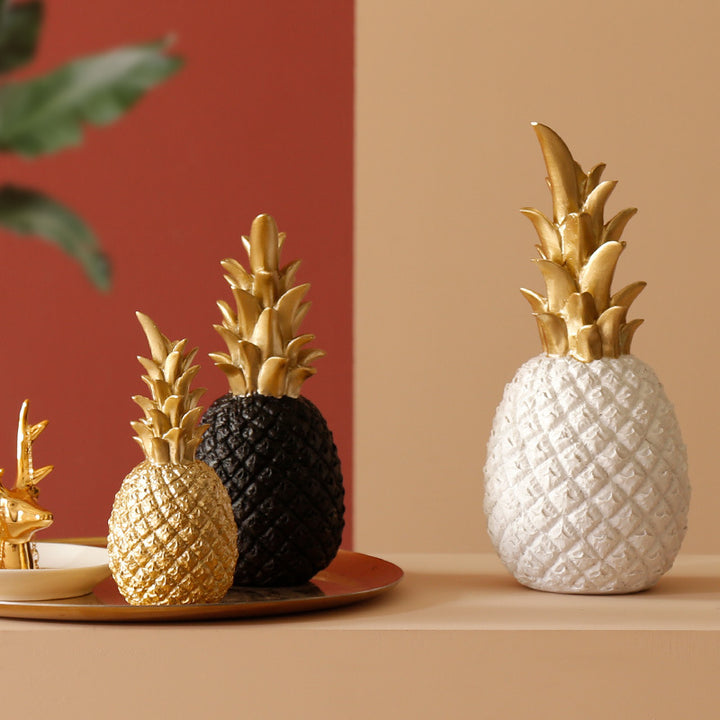 Decorative Golden Pineapple Figurine
