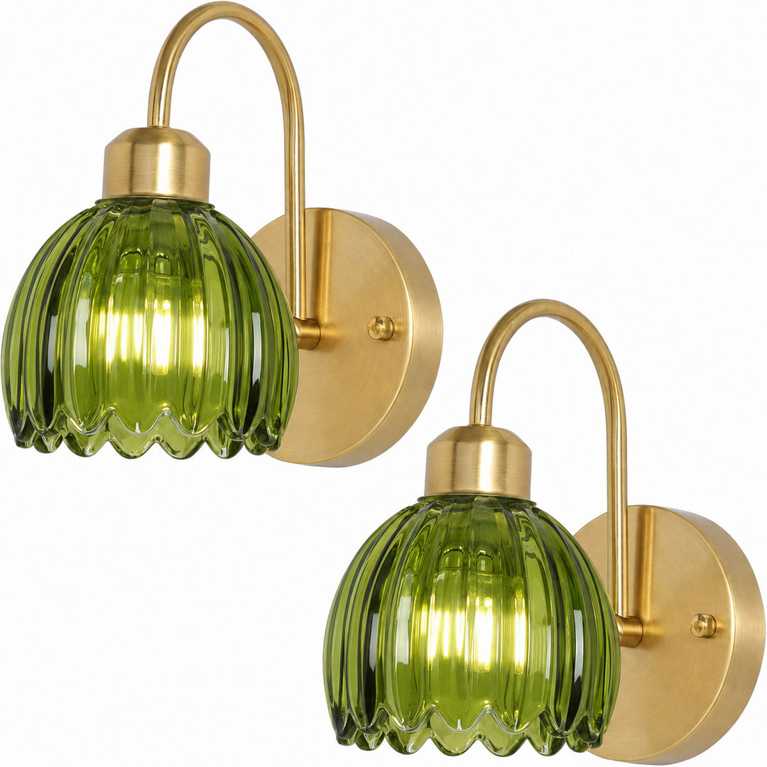 Vintage-inspired glass wall light