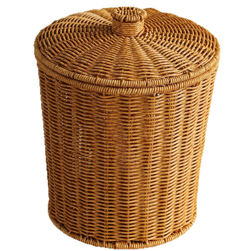 Handcrafted Natural Willow Trash Basket
