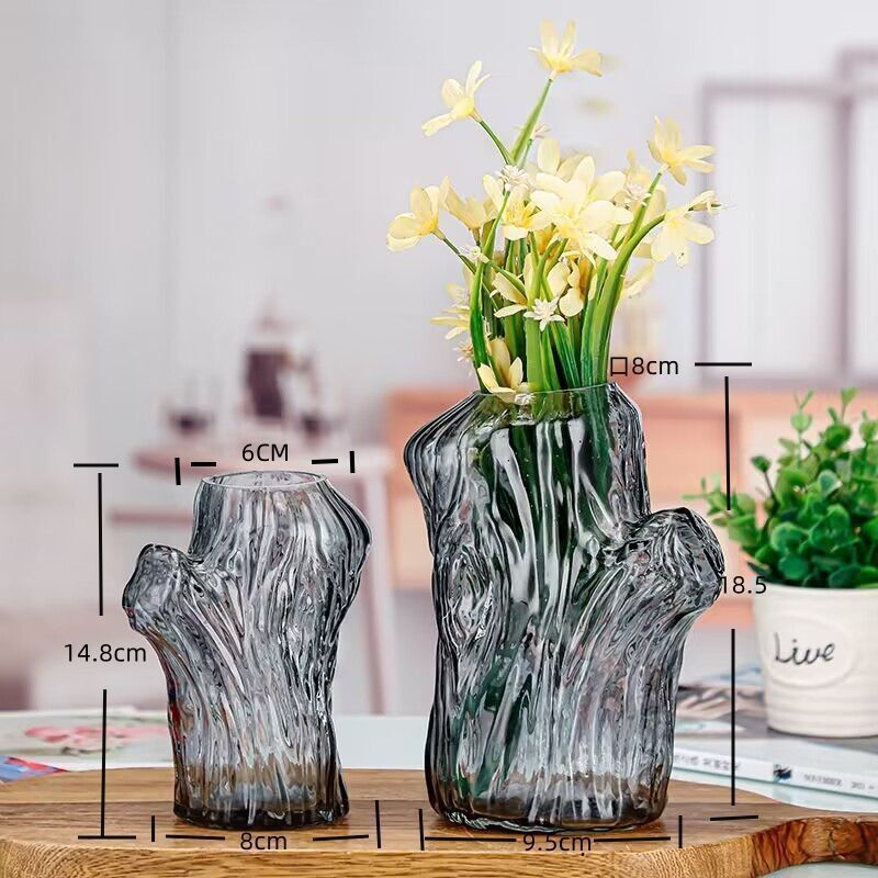 Artistic Textured Glass Vase