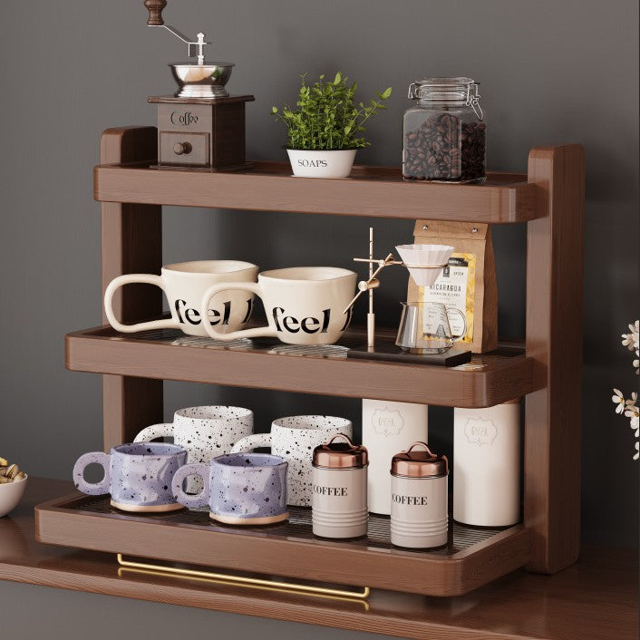 Wooden frame shelf