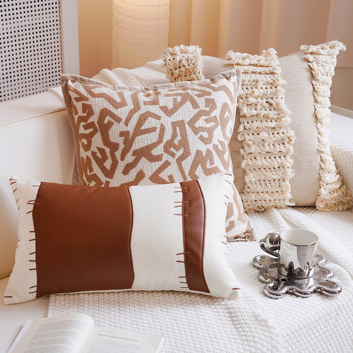 Artistic Landscape Patterned Throw Pillow