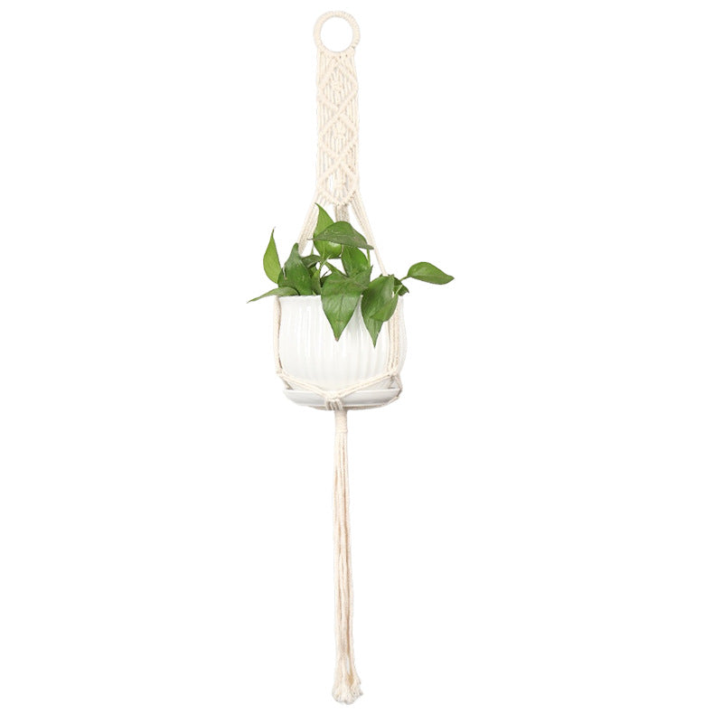 Plant-hanging macrame shelf