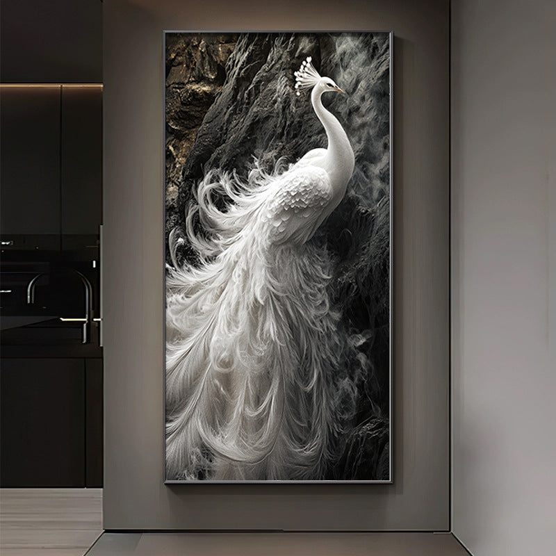 Elegant Framed Peacock Art Print